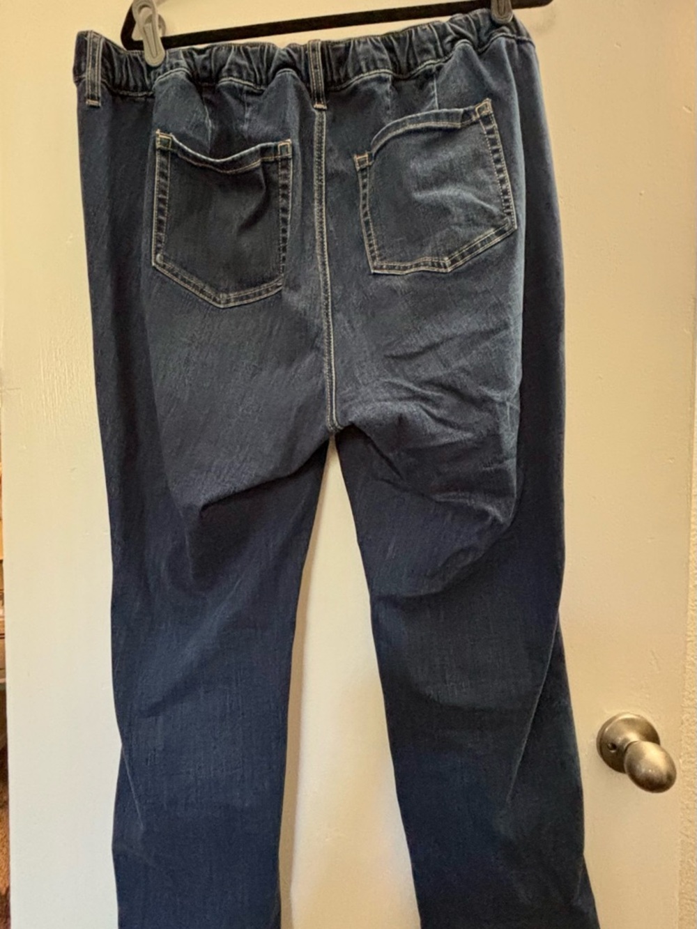 torrid Feel The Fit Dark Blue Distressed Straight Leg Jeans - Picture 4 of 9